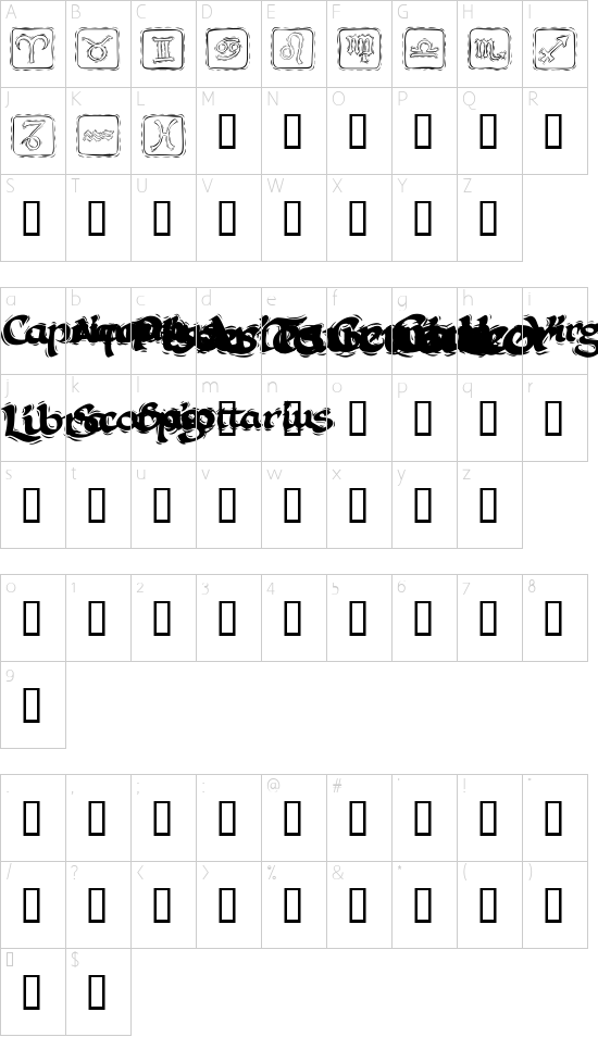 Character map