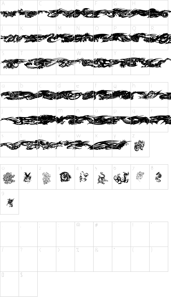 Character map