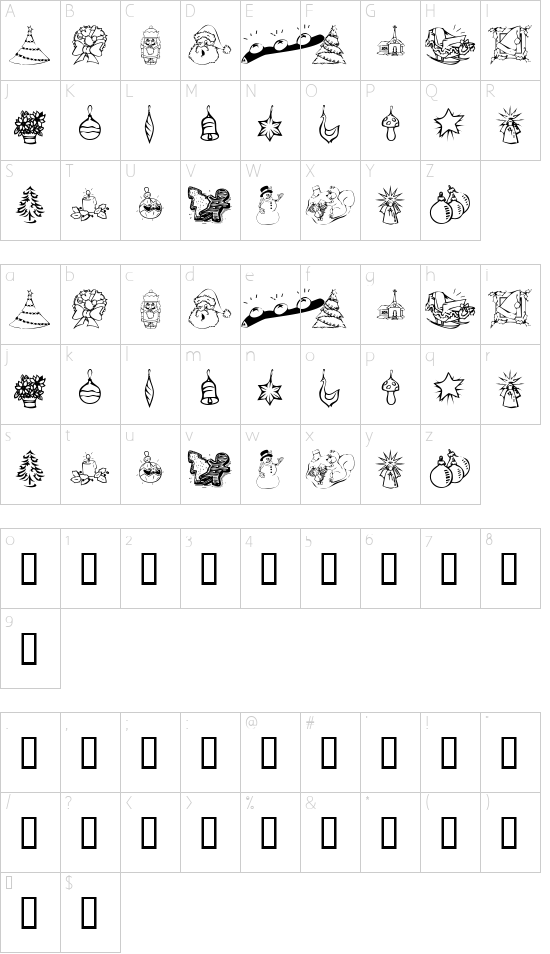 Character map