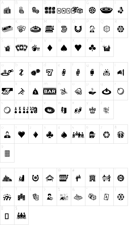 Character map