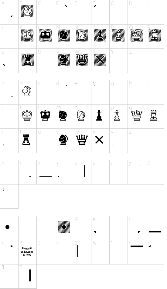 Character map