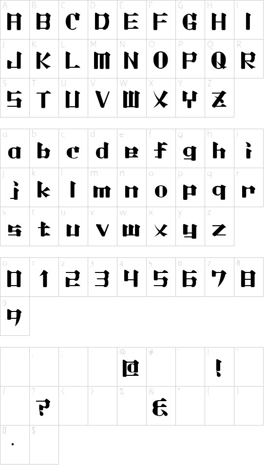 Character map