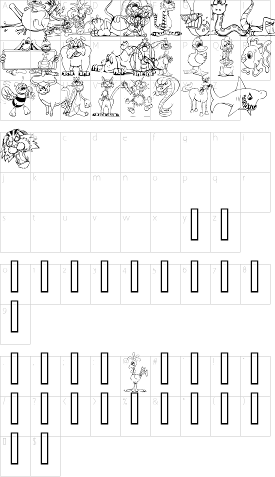 Character map