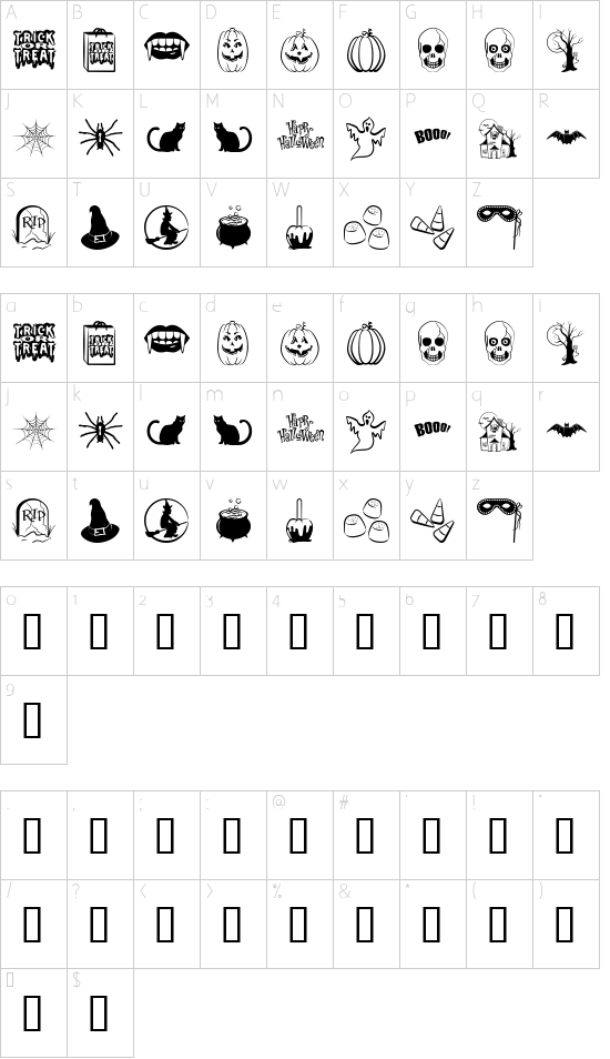Character map