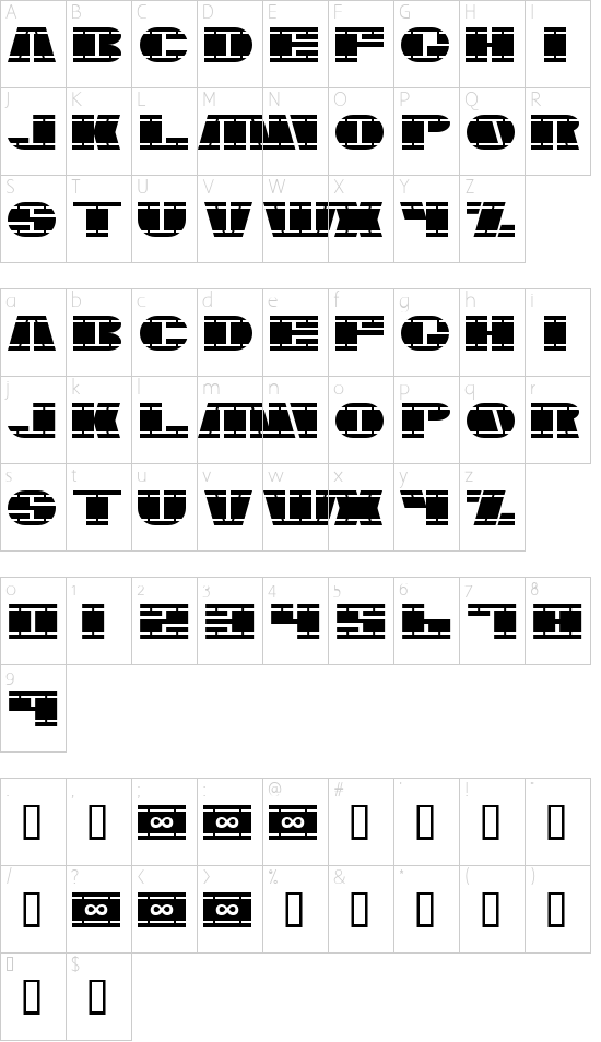 Character map