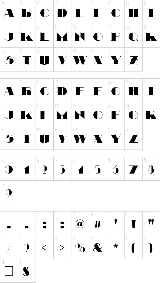 Character map
