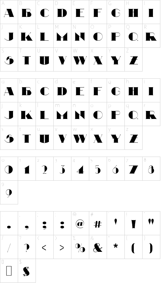 Character map