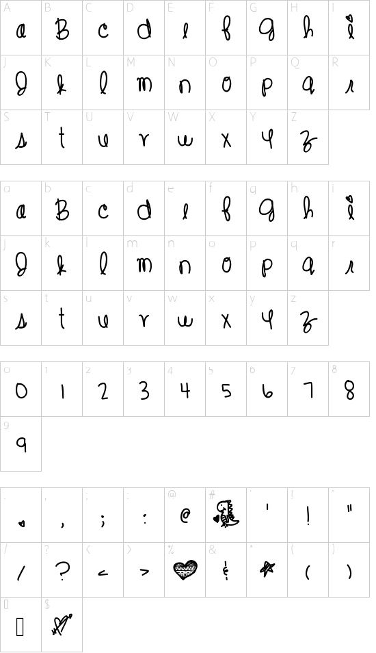 Character map