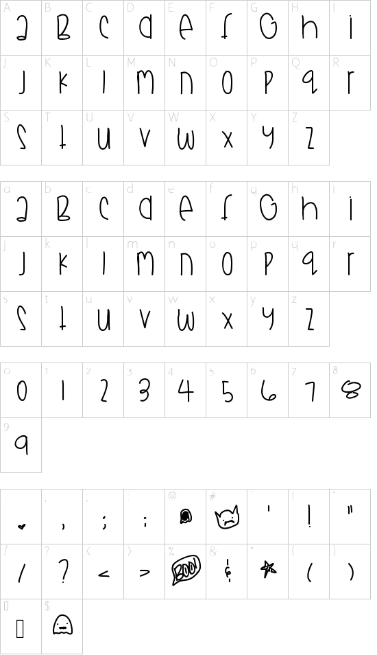 Character map