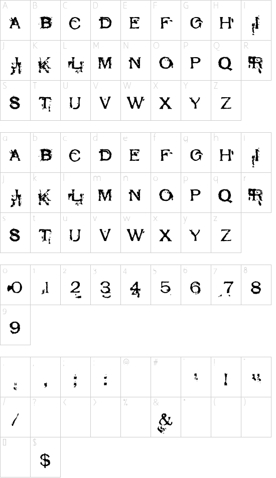 Character map