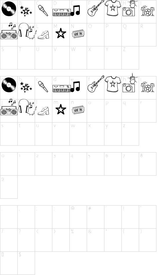 Character map