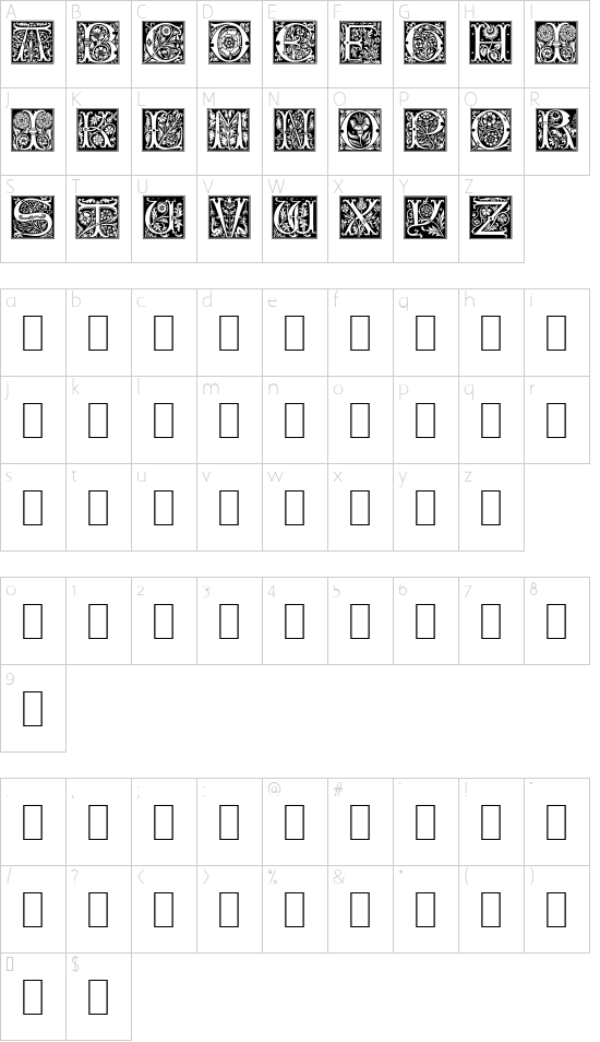 Character map
