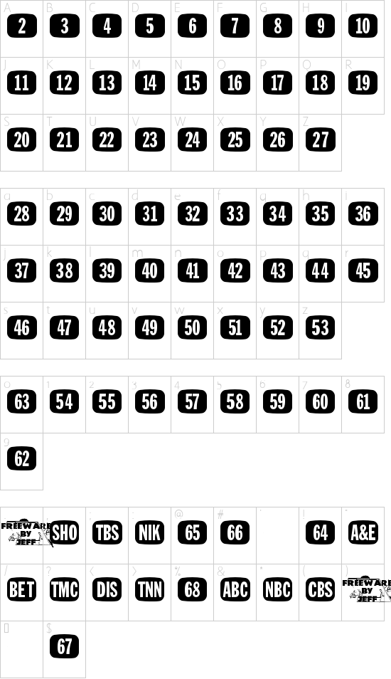 Character map