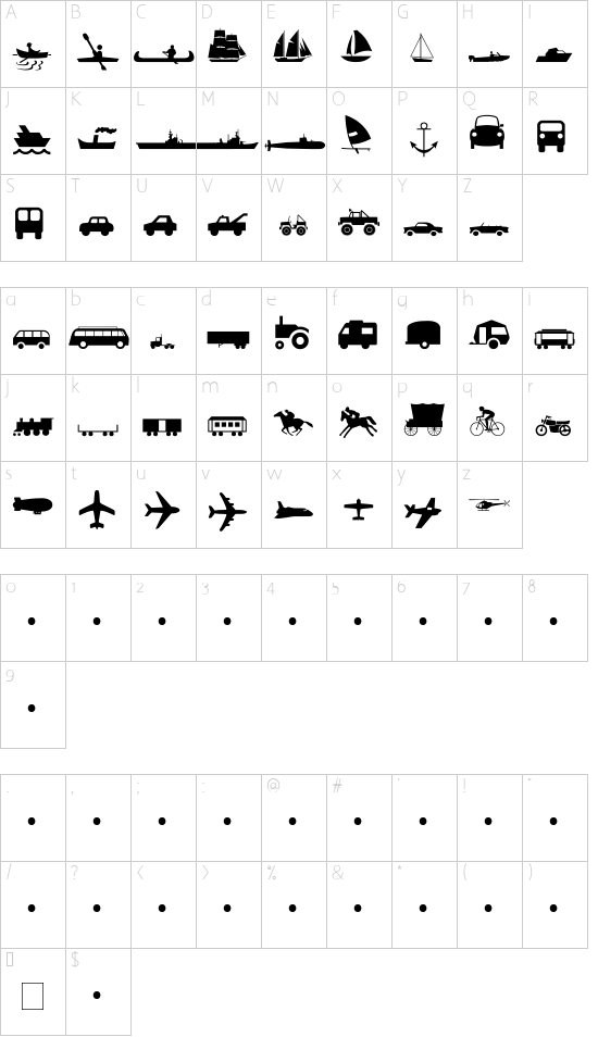 Character map