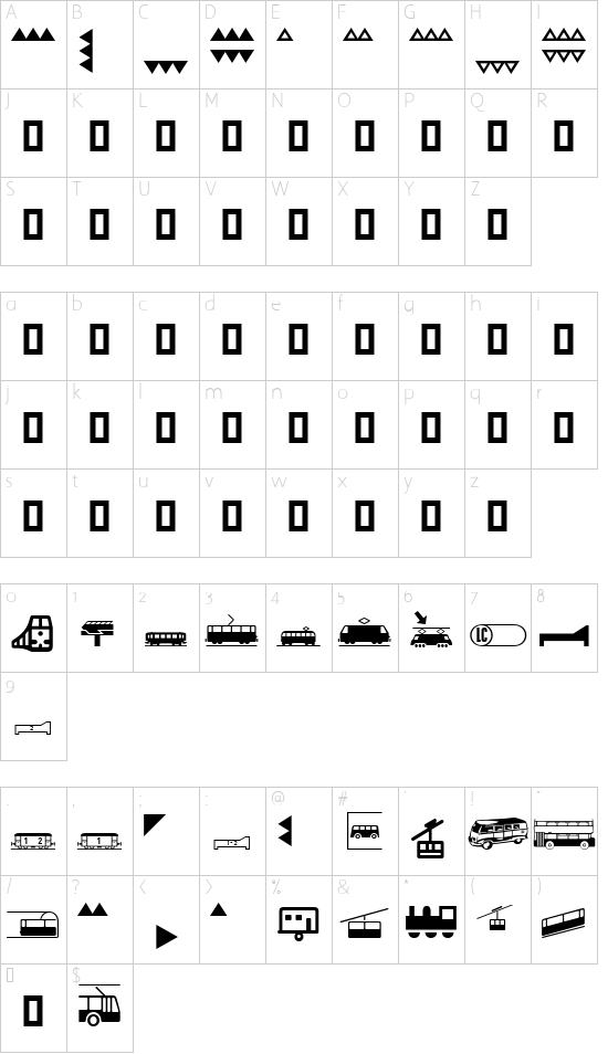 Character map