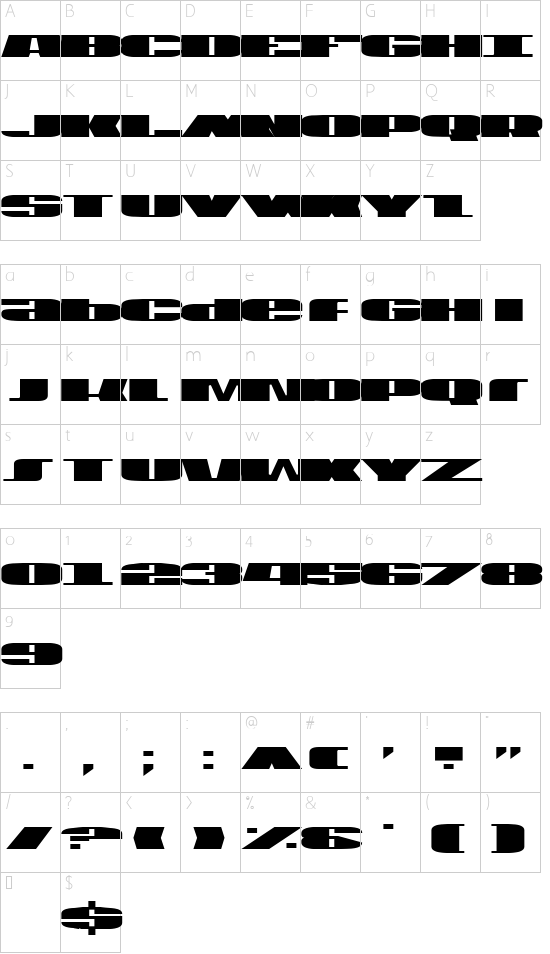 Character map