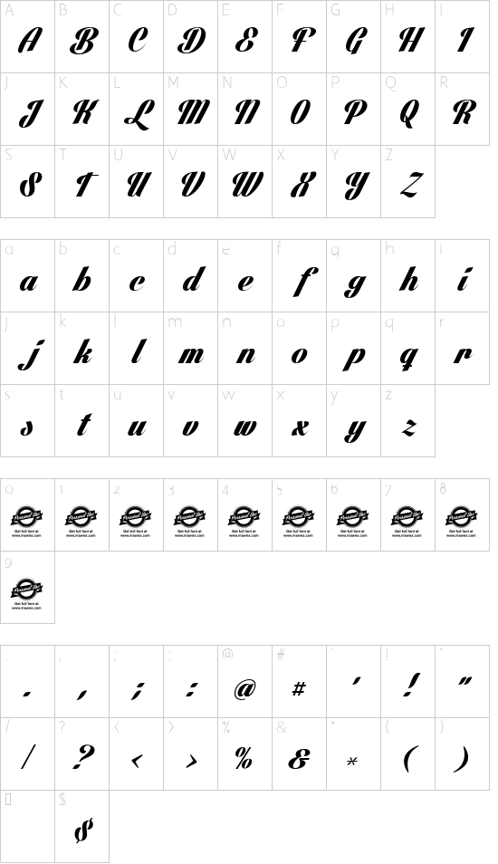 Character map