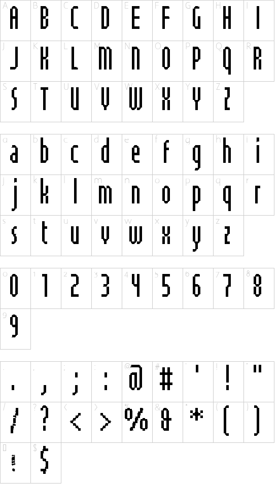Character map