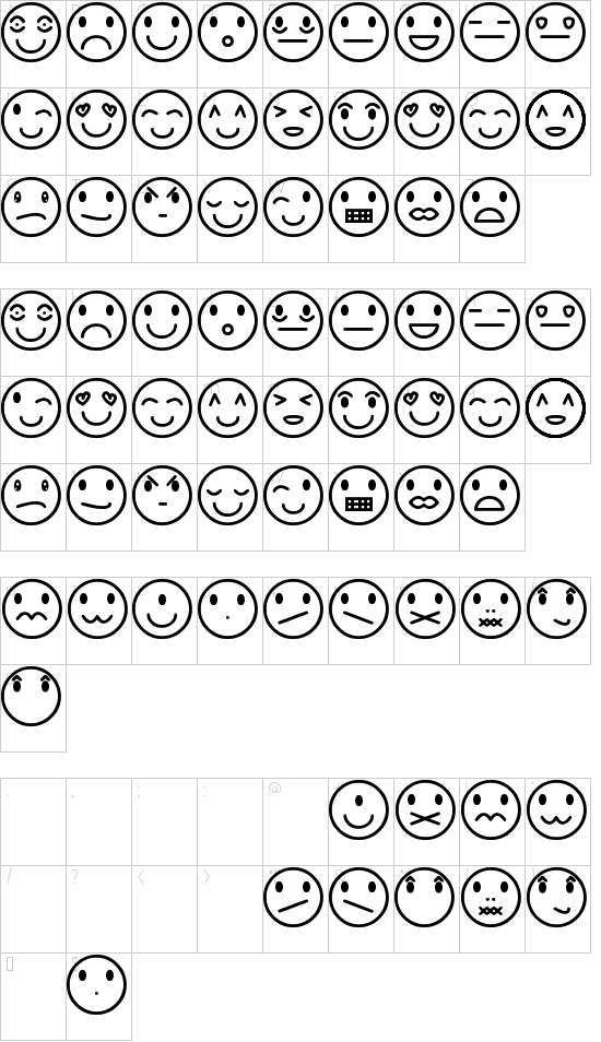 Character map