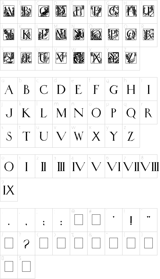 Character map