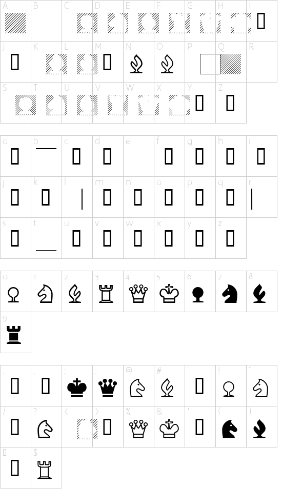 Character map