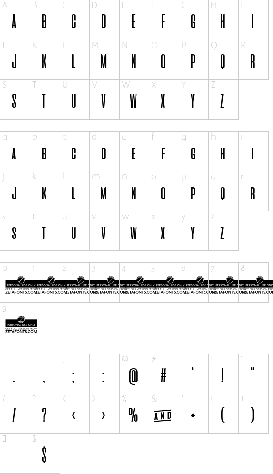 Character map