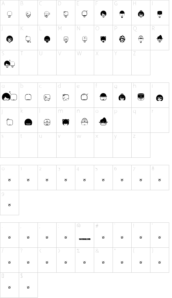 Character map