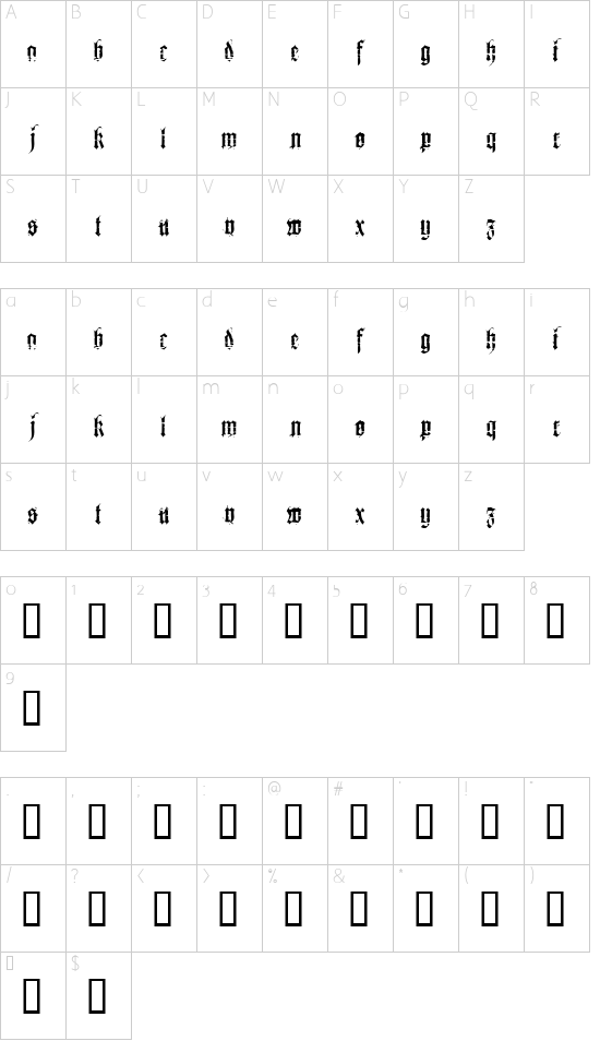 Character map